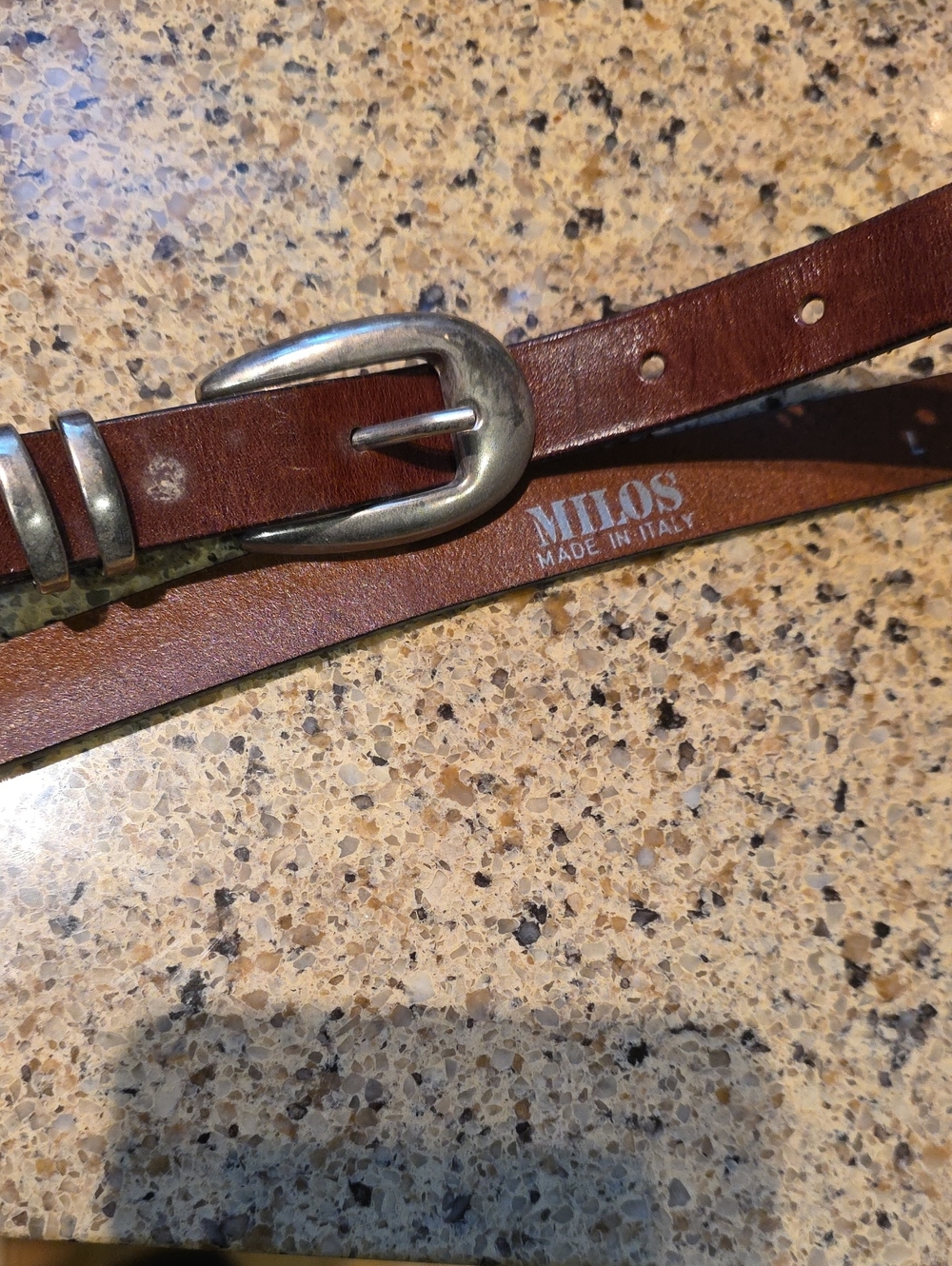 Brown Leather Belt - Made in Italy